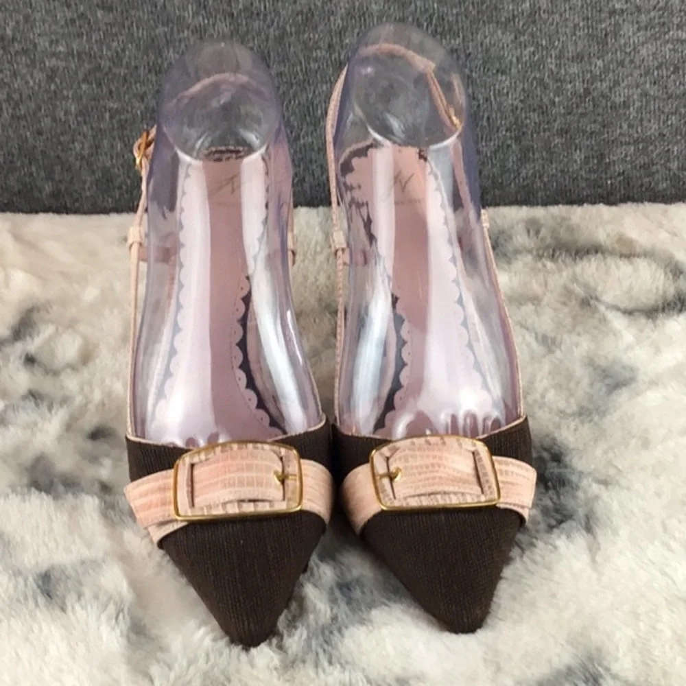 J. Vincent Elegant Croc Buckle‎ Accent Heels Women's Heels 7.5 M
